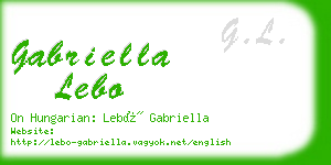 gabriella lebo business card